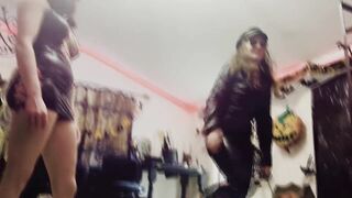Kicking in the ribs, biting and bizarre foot gagging - Zeida and Luciferia