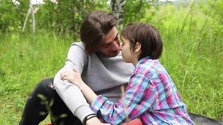 After football practice this babe lets him screw her unshaved snatch