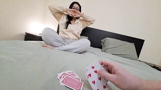 Large Booty Latin chick Loses at Cards and Receives Interior Cumshots