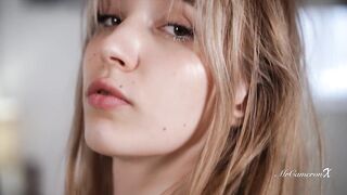 nineteen Year Old Blonde with Braces Polly Yangs Has Consummate DD Boobs