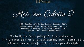 Your bully makes u wear her pants and films u being abased - french audio porn femdom