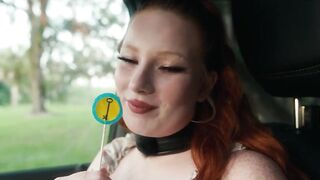Obedient humiliation doxy crawls out of lagoon to eat booty and swallow urinate (Siren)