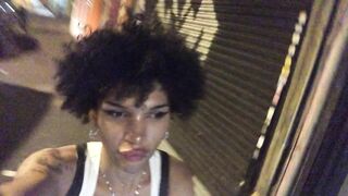 Bambiii Takes Skater For a Ride - 9 Inch BWC worshipped by Femboy Outdoors