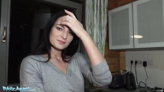 Public Agent, Leanne Lace gets her ass out in ebony underware