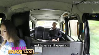 Female Fake Taxi Hot lewd tattoed driver enjoys a facial