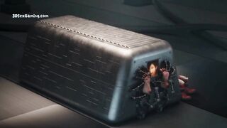 AI Robot Cum Machine Experimenting An Milking Brunette hair mother I'd like to fuck - CG Animation