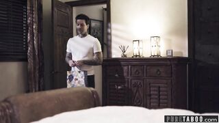 PURE TABOO Step-Brother Catches His Step-Sis Screwing Step-Daddy