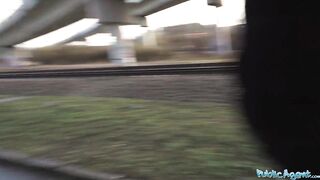 Public Agent Lascivious Italian mother I'd like to fuck orgasms in public and give great outdoor fellatio