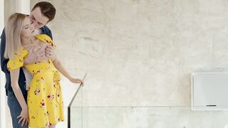 BREASTY TEEN EVA ELFIE SCREWS HER FRESH LOVER WITH GIANT PENIS