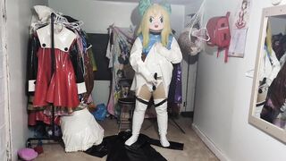 Kigurumi Double Breathplay chastity PVC Nino Cosplay 2 angles