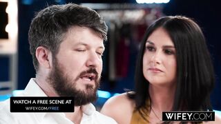 WIFEY Hubby Watches As His Sexually excited Wife Sienna Rae Gets Double Permeated In Front Of Him