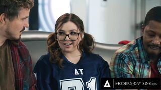 MODERN-DAY SINS - Nasty Teen Leana Lovings Has Sneaky Sex With Stepdad's Buddies Behind His Back
