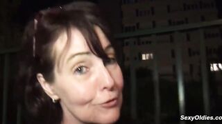 Amateur granny Joyce Mifle brought home large dong dude Max Casanova and gave him head then undressed to underware soaked twat pounded in various poses