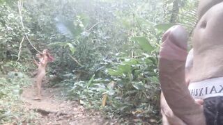 I was caught masturbating on the waterfall trail and the gal kept watching me!