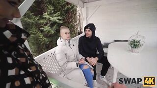 SWAP4K. A youthful pair enticed a gal and nailed her in a trio. Sexy sex with Veronica Leal & Ariela Donovan