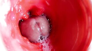 CAMERA INSIDE TWAT: POWERFULL CUM IN VAGINA! SUPERLATIVELY GOOD Inward ASMR in 4K GREATER QUANTITY SEMEN