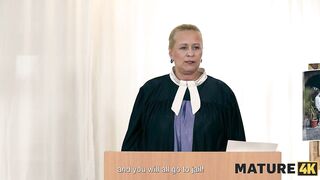 MATURE4K. Older woman with large melons cheated on her spouse and ended up in court