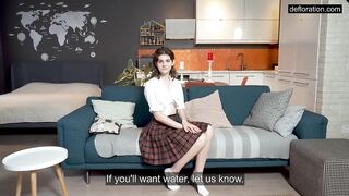 Lili Tiny 1st time casting and masturbating