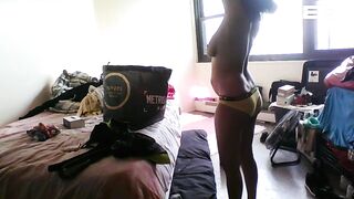 TRYING ON GARMENTS BEHIND THE SCENE SOLO FEMALE CASTING FOR PORNHUB
