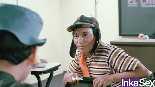 The morbid neighborhood of Chibolo eighteen ends in an fuckfest during Don Mamón's class - LOST CHAPTER.