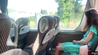 Eager Guy Takes Out His Dong On Public Bus - But Gal Doesn't Lose Her Head And Helps Him Cum