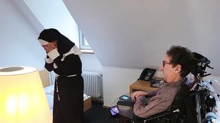 Disabled dude meets a shy nun and discloses her secret