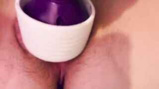 Playing with my curly moist twat