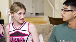 Teen cheerleader Melody Marks can not make no doubt of the knobs made a wager on her virginity.Screw 'em and this babe asks her shy ally if this guy wanna be her 1st