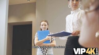VIP4K. Hot boss knows how to satisfy her assistant and recent office worker