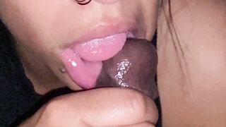 Slow insane tongue action BJ