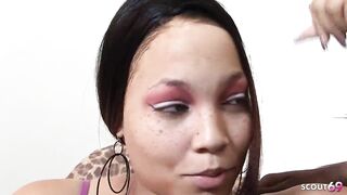 Freckled Ebony natural Hotty Pick Up for 1st Time BBC Casting Bang by Large Ebony Penis Stranger