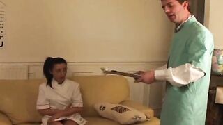 Handsome French playgirl milks her parnter's ramrod after hard anal bang