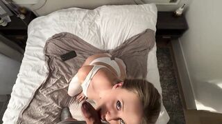 A Little Stepsister on Vacation Shared Her Daybed with Me and Shared Her Vagina