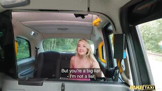 Fake Taxi Marvelous golden-haired chick enjoys riding on a large ramrod in a taxi