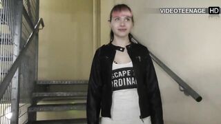 cute eighteen years Luna does her 1st porn casting