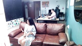 My lustful boss asks me to masturbate in his office