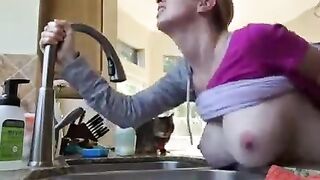 Marvelous bigtits mother I'd like to fuck Boltonwife kitchen doggy position