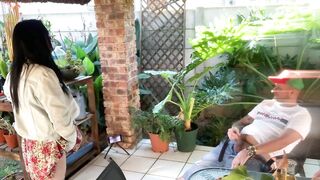 Mutual masturbation outdoor with my stepsis