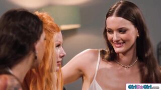 With Robin Coffins blind date canceled lesbo pair Olivia Madison and Rocky Emerson have one more idea.An all lesbo cunt licking three-some