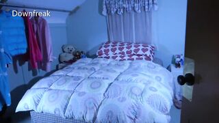 Secretly Humping Step Sisters Down Comforter and Cumming on My Shiny Down Jacket. Teaser Movie