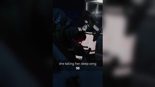 Cat Cutie Get's CAUGHT Sucking Off Bunny Gal Next To PUBLIC Telephone Booth Trio POV