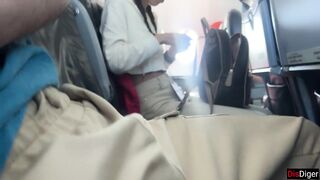 Public Cock Flashing in Airplane - Hotty Brought Me To Ejaculation In two Minutes