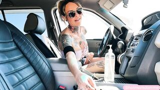 Femdom Content Creator Pegging a Stranger Outdoors