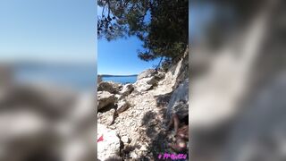Wicked Solo Play on Nudist Beach - No Pants on the Way Back! ????