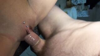 German hooker likes it in her pierced snatch