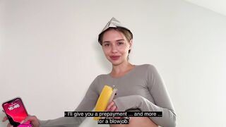 Student needs cash. I tore her jeans on the butt and banged her