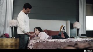 Step Dad Freezes Stepdaughter And Bangs Her To Multiple Orgasms