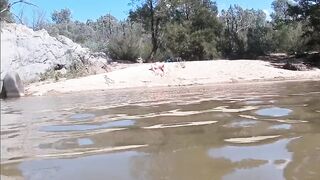 Caught Masturbating and Drilled at the Undressed Beach