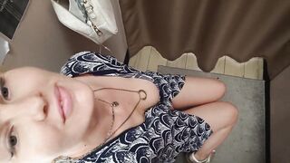 PUBLIC SQUIRT SHOPPING. SOLO. ASMR. BLONDIE CUTE