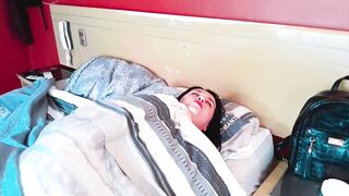 I stay in a hotel with my stepmother and we share a couch